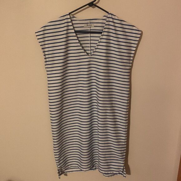 Madewell Striped Vacances Dress V Neck size XS - Picture 2 of 5